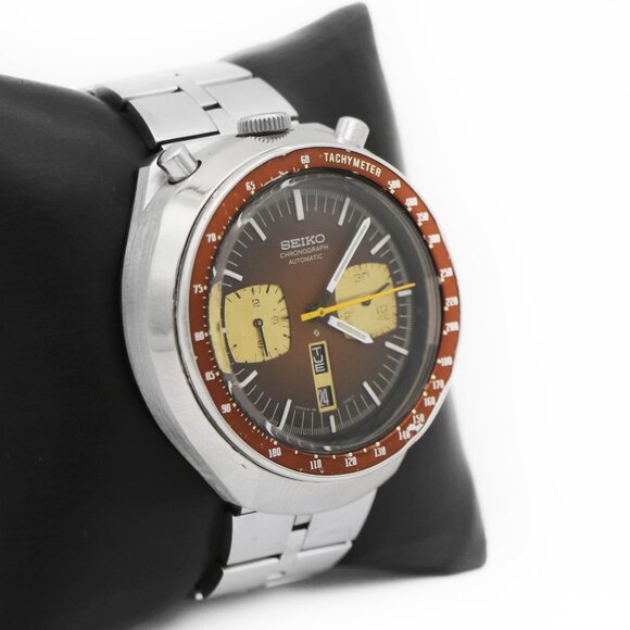 Seiko Speedtimer Bullhead 1976 Vintage Automatic Chronograph Watch